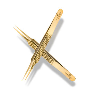 Straight gold tweezer