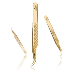 Straight gold tweezer