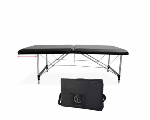 Łóżko z miejscem na nogi Kosmetyczne do Stylizacji Rzęs- Czarne 60 cm