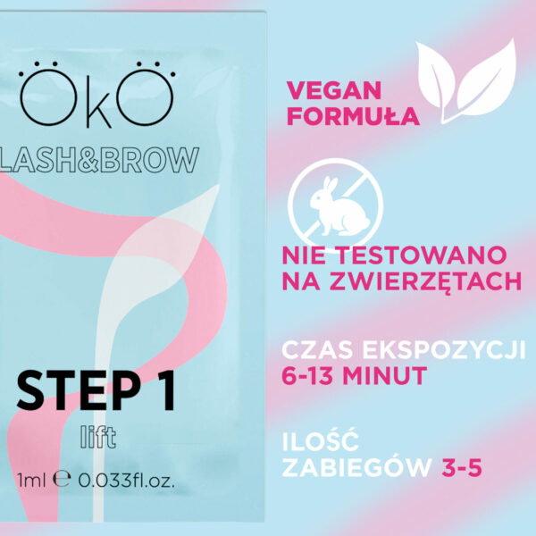 A set of OKO eyelash and eyebrow lamination products