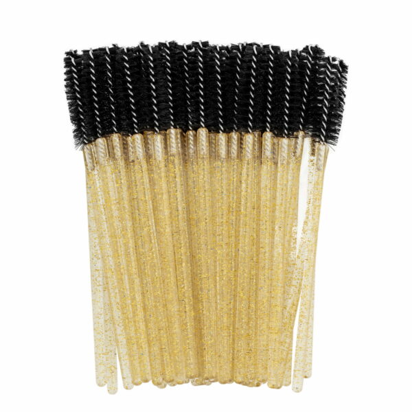 Black and gold glitter brushes