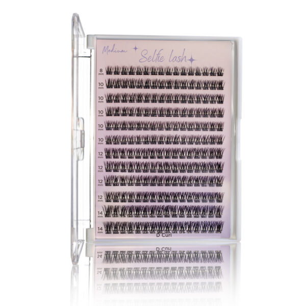Rzęsy bondingowe 192 szt Medium PREMIUM przedłużanie rzęs DIY selfie lash