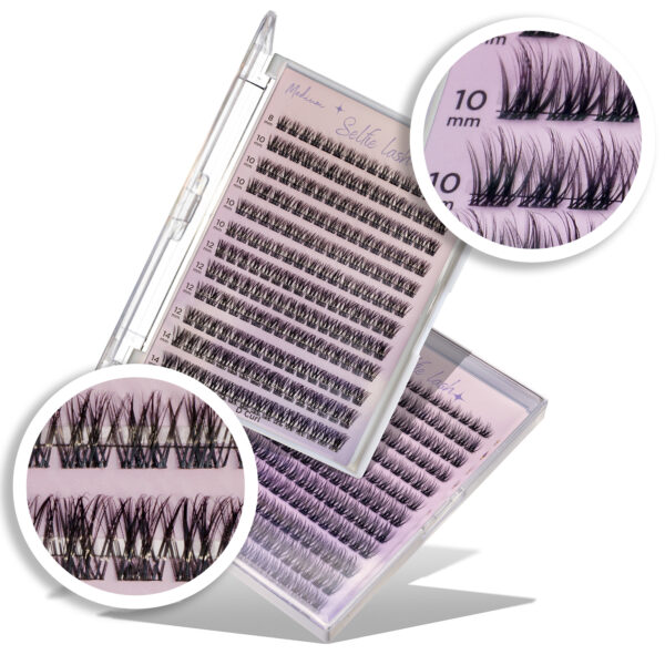 Rzęsy bondingowe 192 szt Medium PREMIUM przedłużanie rzęs DIY selfie lash