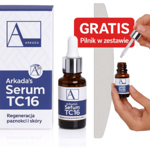 Serum Arkada TC16 kolagenowe do skórek i paznokci + Pilnik 100/180 Łódka
