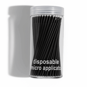 MIKRO APLIKATORY mikroszczoteczki DO RZĘS 10 cm 2,5 mm TUBA 100 SZT