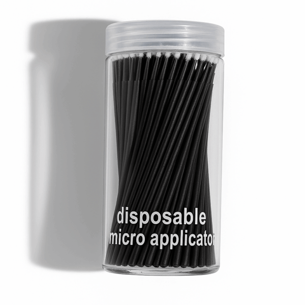 MIKRO APLIKATORY mikroszczoteczki DO RZĘS 10 cm 2,5 mm TUBA 100 SZT
