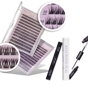 Rzęsy bondingowe 192 szt Medium PREMIUM DIY selfie lash +Sealer i Bonder